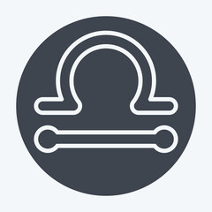 Icon Libra. related to Astrology symbol. glyph style. design editable