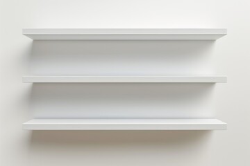 Clean and Minimalist Shelving Isolated On White Background
