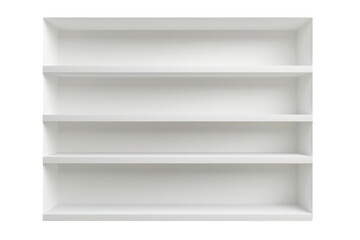 Modern Recessed Shelving Design Isolated On White Background