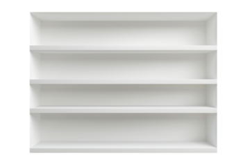 Modern Recessed Shelving Design Isolated On White Background
