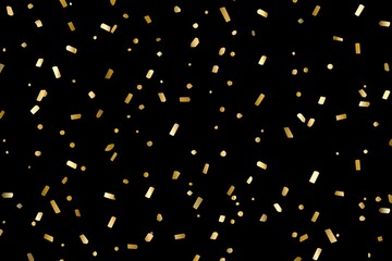 Gold confetti on black background (1)