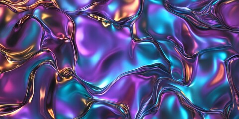 Fototapeta premium Stunning Iridescent Liquid Texture Graphic