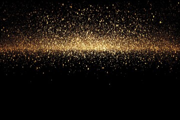 Gold Glitter Explosion on Black Background