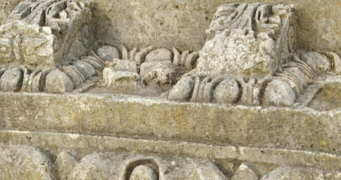 Roman ruins in front of The Church of St. Donatus in Zadar, Croatia