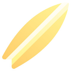 Surf board. Editable vector icon, coloured.