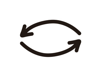 太ペンで手描きしたような矢印