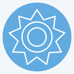 Icon Sunlight. related to Light symbol. blue eyes style. design editable