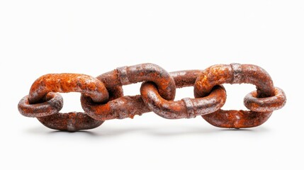 Abstract representation of aged rusty chain links showcasing geometric forms and textures, creating a compelling interplay of light and shadow, evoking feelings of nostalgia and resilience.