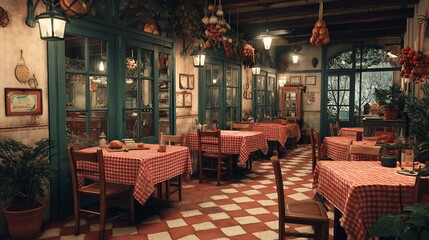 Cozy Italian Restaurant Interior