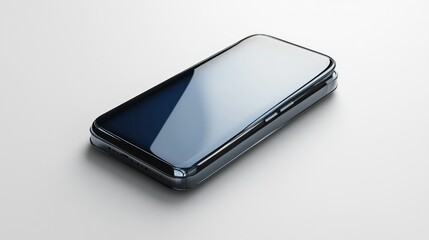Modern smartphone with sleek, dark, protective case