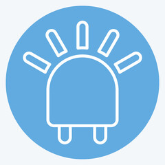 Icon LED. related to Light symbol. blue eyes style. design editable