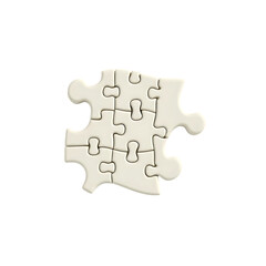 Fototapeta premium Assembled Jigsaw Puzzle Pieces