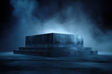 Dark, mystifying podium.  Ambient light