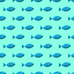 Fish Pattern Endless background Seamless
