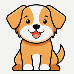 cute baby dog vector