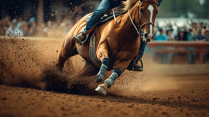 Intense Barrel Racing: A Thrilling Equestrian Competition
