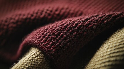 Textures of maroon and brown fabric captured in close-up revealing intricate patterns and craftsmanship