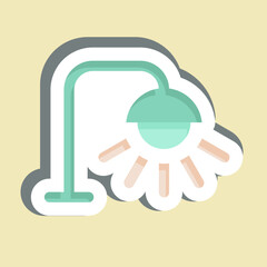 Sticker Street Light. related to Light symbol. design editable