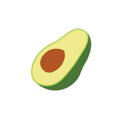 avocado food slice half vitamin vegetable fruit emoji vector symbol sign illustration icon