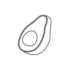 avocado food slice half vitamin vegetable fruit emoji vector symbol sign illustration icon