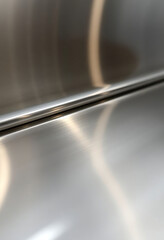 close up view of a stainless steel refrigerator