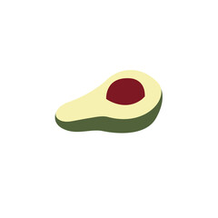 avocado food slice half vitamin vegetable fruit emoji vector symbol sign illustration icon