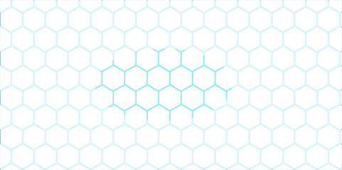 Seamless geometric hexagon pattern with blue abstract background, honeycomb texture, and modern design