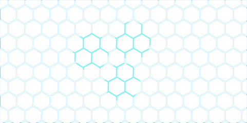 Abstract blue geometric backdrop featuring a seamless hexagonal pattern with a metallic honeycomb texture