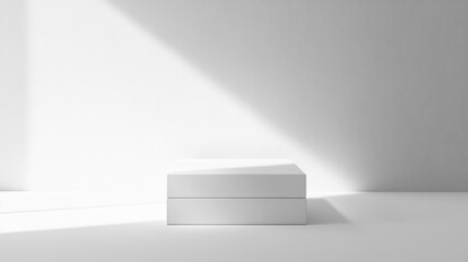 Obraz premium Minimalist white podium