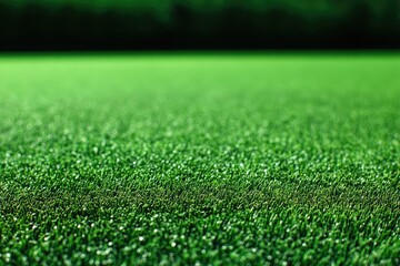 Lush green artificial grass