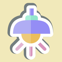 Sticker Lamp. related to Light symbol. design editable