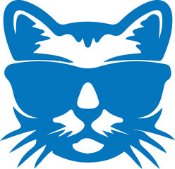 vector image of a blue cat