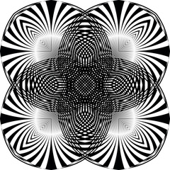 Основные RGB op art creative pattern, ornament, modern halftone lines background, vector design element