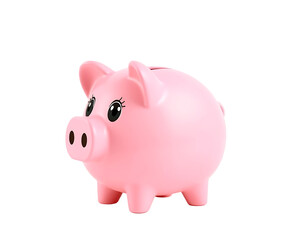 Obraz premium A cute pink piggy bank for savings