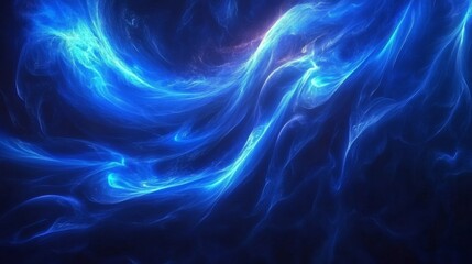 Abstract Blue Energy Swirls, Cosmic Flow, Digital Art, Nebula Texture, Vibrant Colors