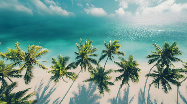 Stunning Aerial View of a Tropical Paradise Beach