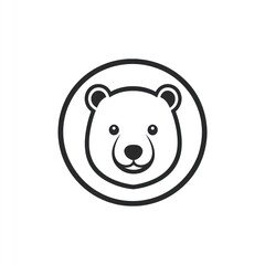 Fototapeta premium Bear Face Logo