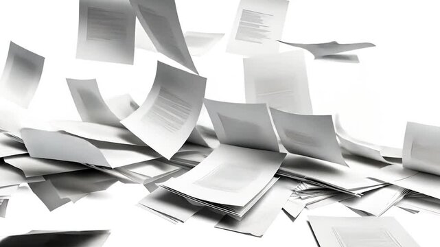 Documents Flying Amidst a Pile