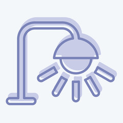 Icon Street Light. related to Light symbol. two tone style. design editable