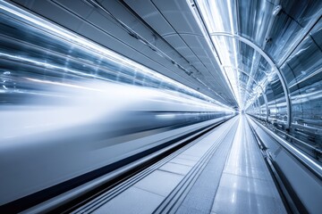 Modern train tunnel