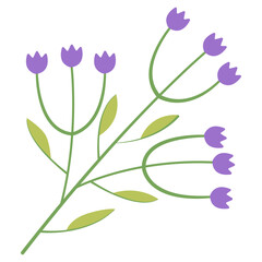Naklejka premium spring flowers isolated illustration