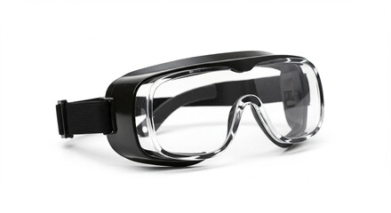 보호안경 – 흰 바탕 위 투명 렌즈의 작업용 고글