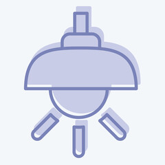 Icon Lamp. related to Light symbol. two tone style. design editable