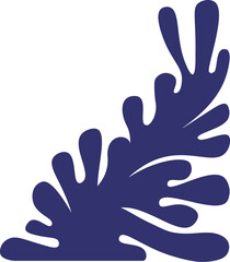 Abstract Corner Floral Motif