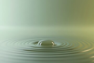 Still life depiction of a smooth liquid surface with ripples.