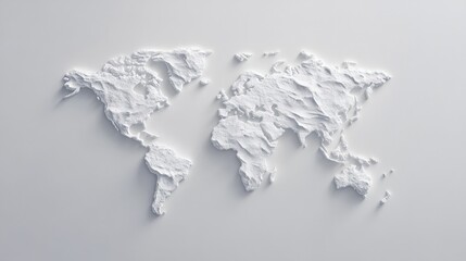 World map texture relief