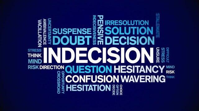 indecision animated word cloud;text design animation tag kinetic typography seamless loop.