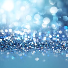 Enchanting blue sparkles create a mesmerizing atmosphere of soft beauty and wonder