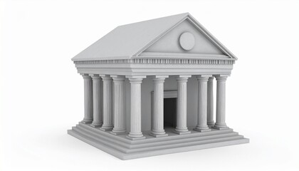 3d render of a bank