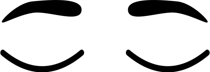 Closed eyes Illustration